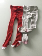 2prs 'Little sock Co.' tights size 6-12 mths