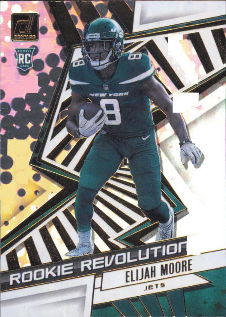 2021 Panini Donruss Rookie Revolution #REV-EMO Elijah Moore New York Jets Card