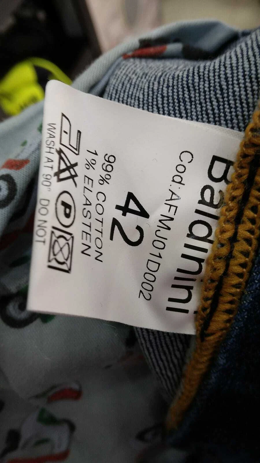 Baldinini Jeans Men Dark Blue Size 42 BLD40ALZ - product detail image 5