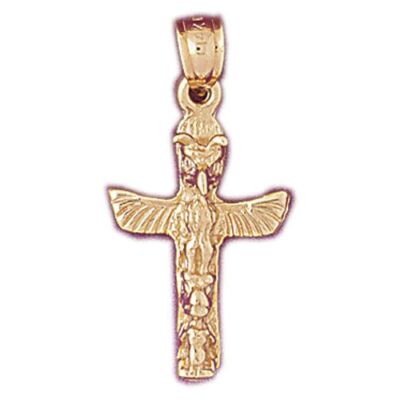 Native American Holy Indian Sign Charm Pendant 14k Gold (2.6 Grams)