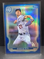 2020 Topps GQ Chrome Blue 158 Walker Buehler #/99 Los Angeles Dodgers