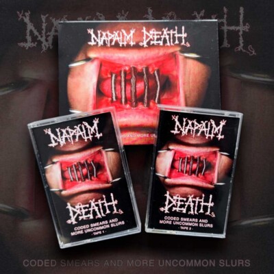 Napalm Death - coded smears and more uncommon slurs (double cassette tape), NEW