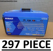 Kobalt 297-Piece Standard & Metric Polished Chrome Mechanics Tool Set with CASE