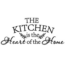 The Kitchen is The Heart of The Home Vinyl Wall Decal Art Letters Art Mural H...