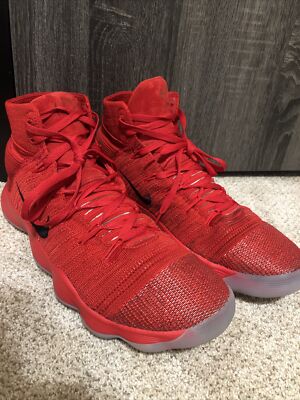 Size 16 Nike React Hyperdunk 2017 Flyknit University Red