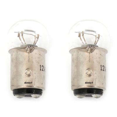 2 Pack Mini 1157 Turn Signal Light Bulb Clear Dual Filament Motorcycle Scooter