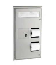 Bobrick B-357 ClassicSeries Partition Mounted Seat Cover Dispenser with Sanitary