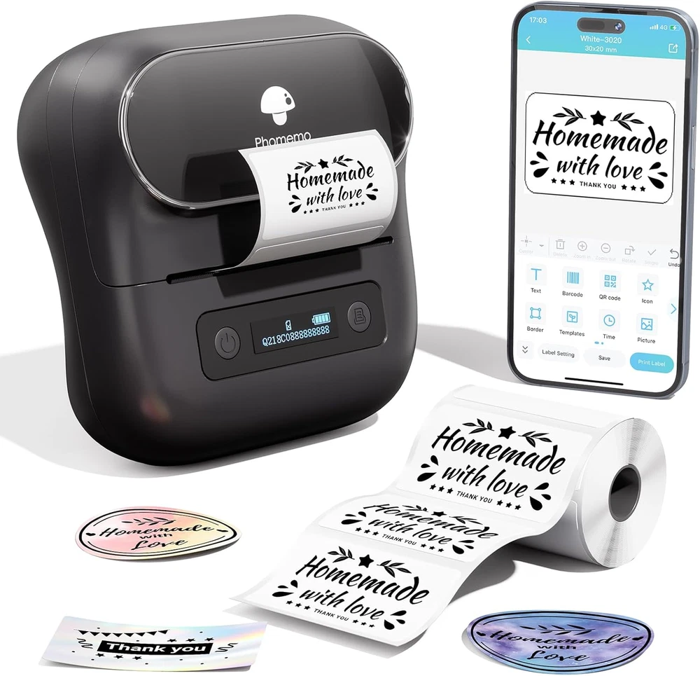 Phomemo M220 3-Inch Thermal Label Printer for Home and Office Use Phomemo M220 3-Inch Thermal Label Printer for Home and Office Use