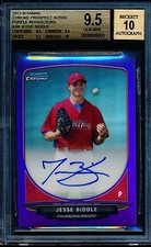 Jesse Biddle 2013 Bowman Chrome Purple Refractor Auto RC /10 BGS 9.5/10 (BuyMVP)