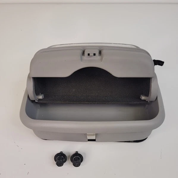 Hyundai Santa Fe 2001-2006 consola superior almacenamiento gris claro OEM Foto 3 de 4