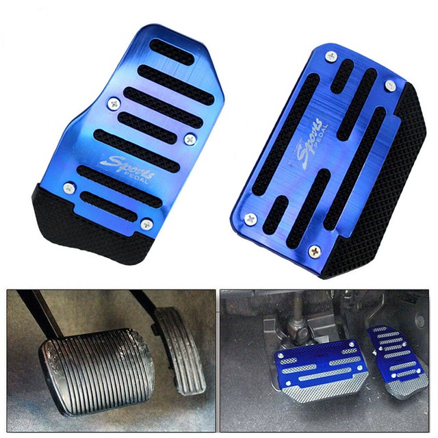 Universal NonSlip Automatic Gas Brake Foot Pedal Pad Cover Blue
