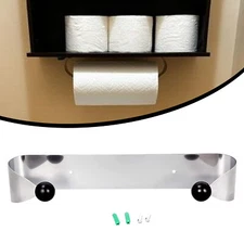 New Wall Mount Paper Towel Holder Under Cabinet Kitchen Bathroom Stainless Steel