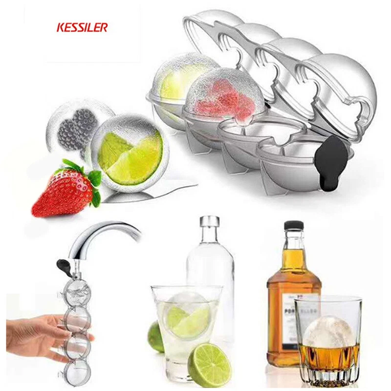 4 Loch Kugel Bar Eisbox Runde Form Kugel Große Schale Zum Selbermachen Form Maker AccessB.MF - Bild 4 von 4