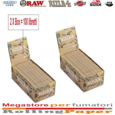 2x Rizla Natura Cartine Corte Regular Box 50 Libretti | Rolling Papers