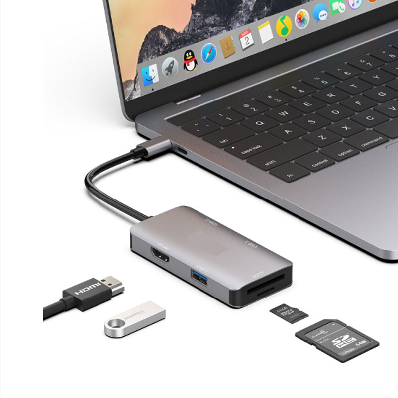 USB HUB dock station SD/TF card reading TYPE-C TO HDMI Adapter external screen