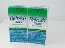 Refresh Tears Lubricant Eye Drops 15mL LOT OF 2 BB DATE 2027