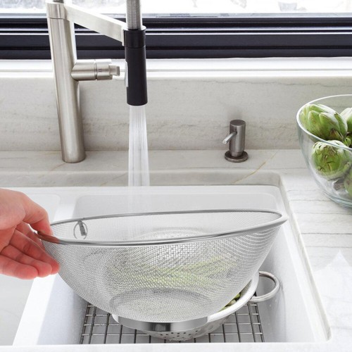 Stainless Steel Mesh Basin Rice Washing Filter Strainer Kitchen Basket - Picture 6 of 12