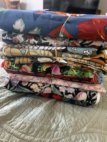 Lot Of Five (5) Bundles Of Colorful Cotton Fabric For Sewing/Quilting 9” Stack