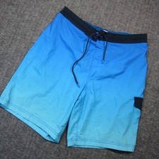 Speedo Swim Shorts Mens L Blue Mesh Lined Lightweight Drawstring Trunks Pocket