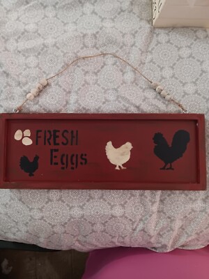 Fresh Eggs Handmade Farmhouse Sign