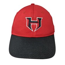 Hitmen Strapback Hat Red Youth One Size Adjustable Augusta Sportswear