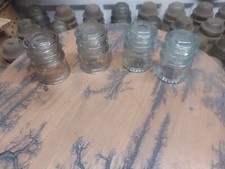 Hemingray 10 Clear Glass Insulator. Made in the USA. 54-42. 33-42 Qty 4