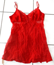 Victoria's Secret Vtg Y2K Embellished Silk Slip Size Medium Red E763
