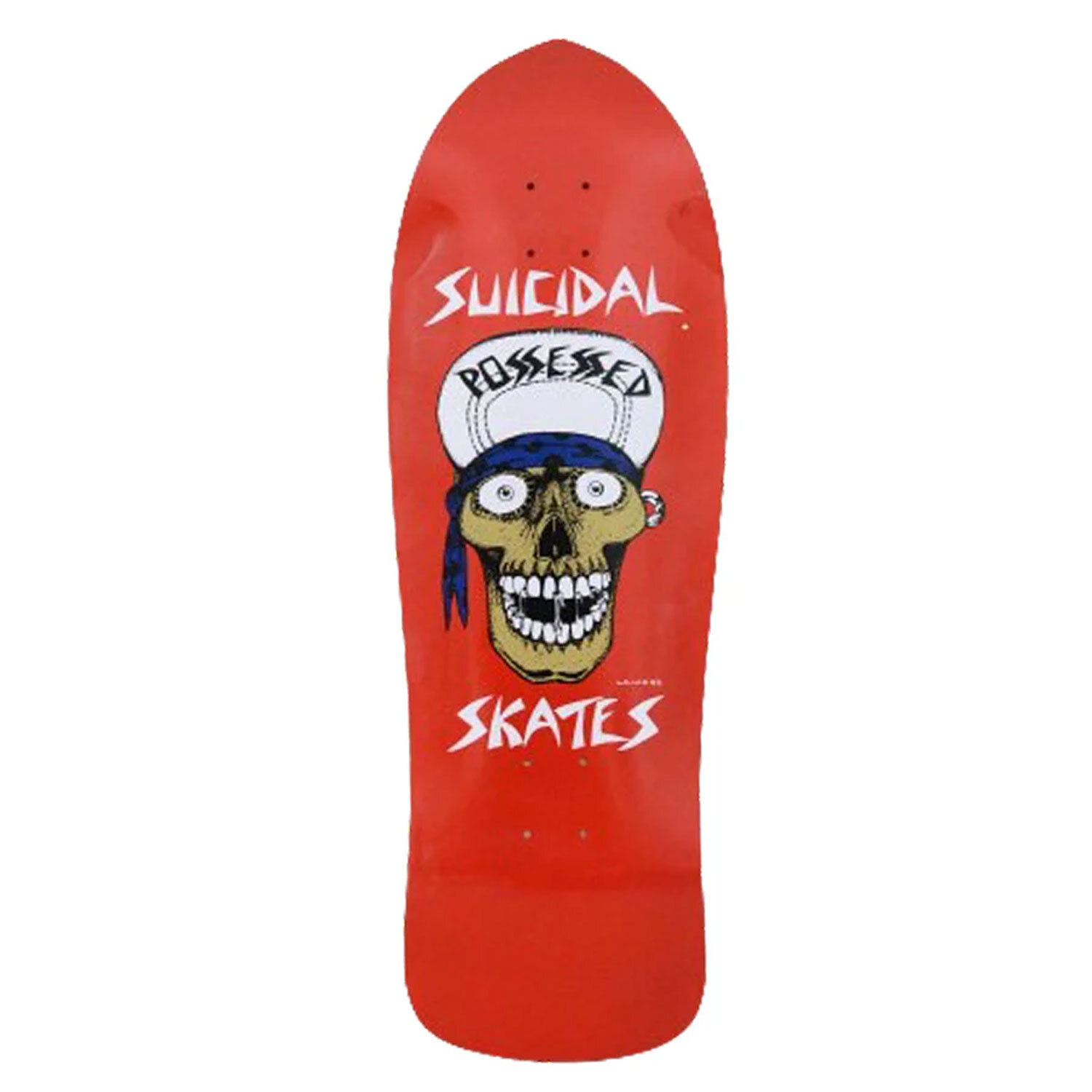 Dogtown Skateboard Deck Suicidal Skates Punk Skull Reissue Red Flake 10.125