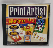 PRINT ARTIST 6.0 PC CD Rom 1999 Sierra Home Graphics  images Win 95 98