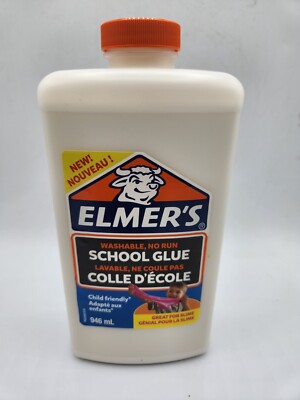 Elmer's School Glue 32 oz 1 Qt (946 mL) Washable, Great for Slime