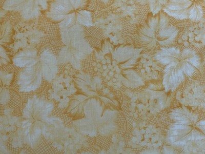 By 1/2 Yd Northcott Yellow Tone on Tone Leaves Flowers Fabric ''High Tea For Two''