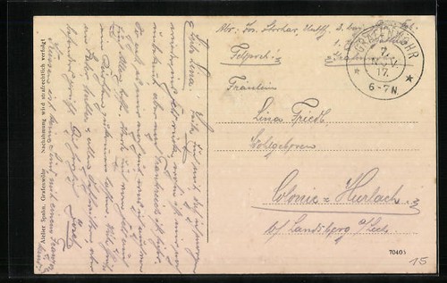 AK Grafenwöhr, Truppenübungsplatz, Offizierslager, Postgebäude, Kasinostraße - Picture 2 of 2