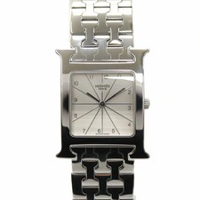 HERMES H Watch HH1.510 White Case Size 26.0mm Ladies Used Watch #21621