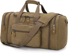 Canvas Duffle Bag for Travel 60L Duffel Overnight Weekend Bag