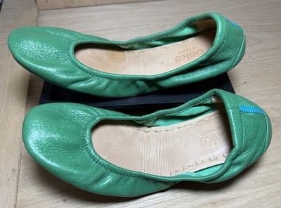 Tieks by Gavrieli Clover Green Women s Size 8 Leather Ballet Flats Slip On