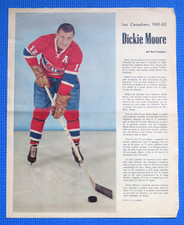 1961-62 La Patrie Colour Photo, DICKIE MOORE, Montreal Canadiens