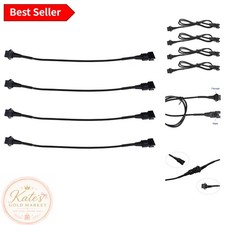 4 PCS 24 Inch LED Extension Cords with 4-Pin Connectors for Vehicle Lighting
