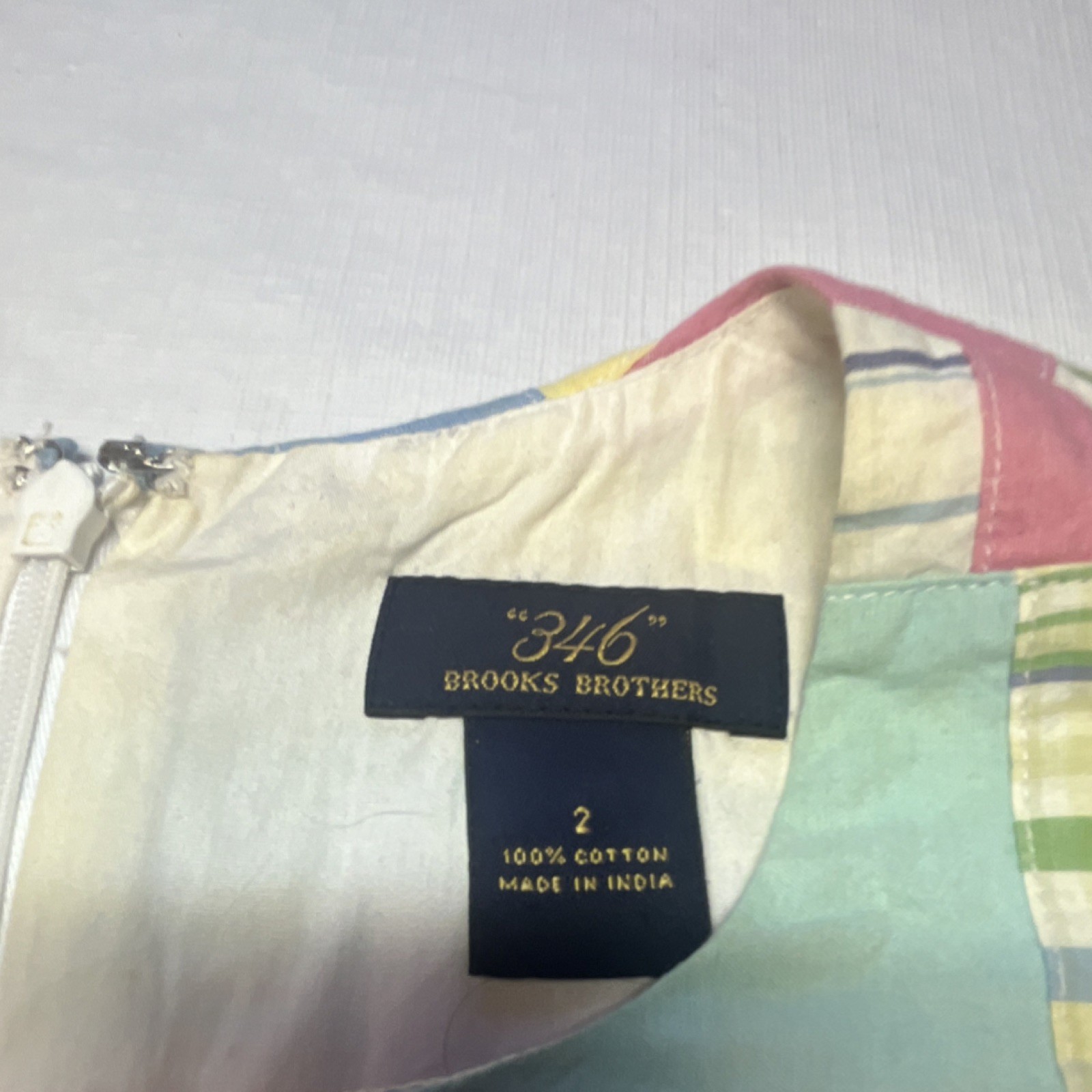 Brooks Brothers Patchwork Multicolor Cotton A-Lin… - image 2