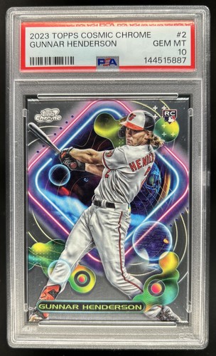 2023 Topps Cosmic Chrome Gunnar Henderson Rookie RC #2 Orioles PSA 10 GEM MINT