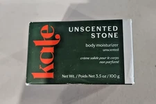 Kate McLeod Unscented Stone Solid Body Moisturizer 3.5 oz