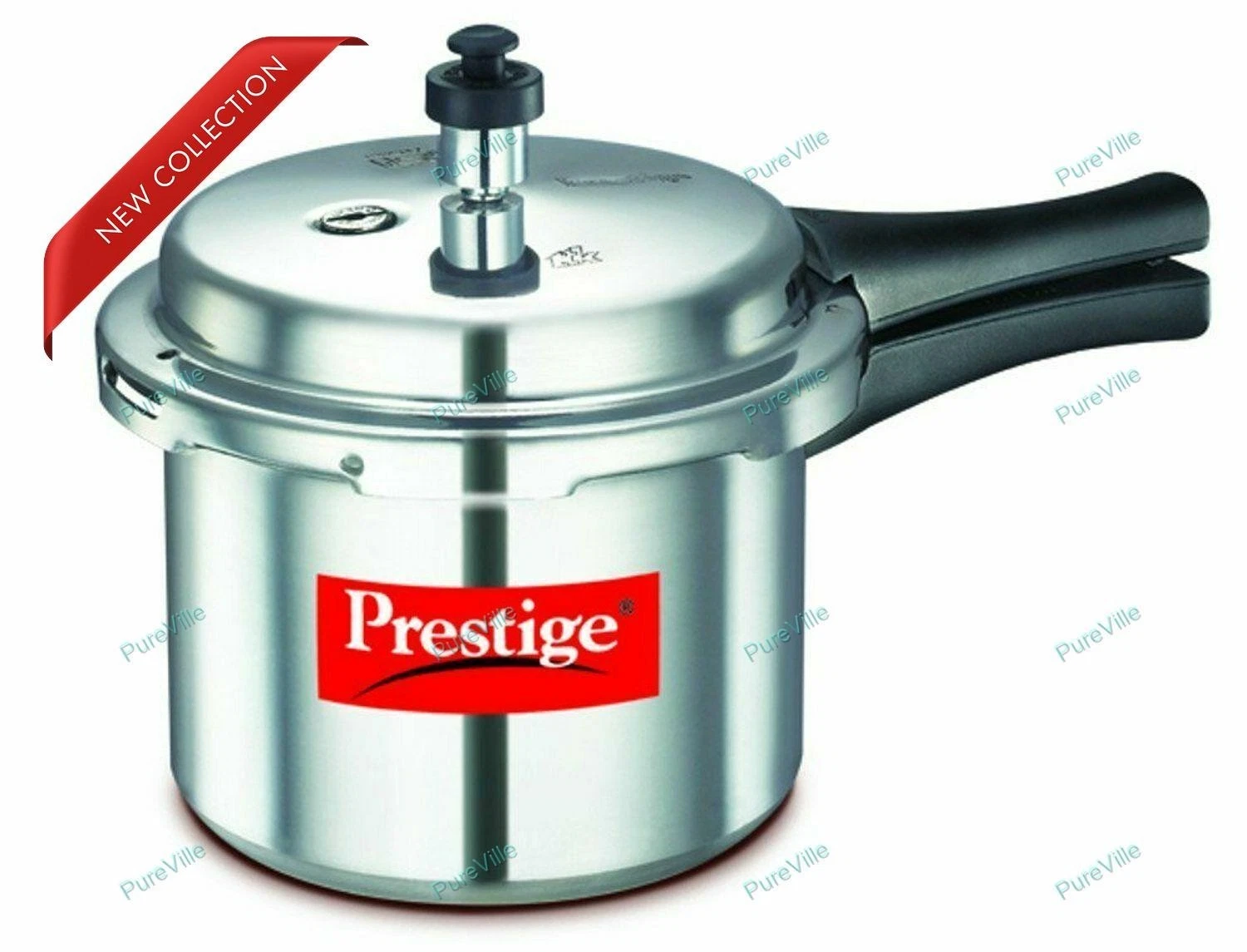 Prestige Popular Aluminium Pressure Cooker, 3 Litres, Silver