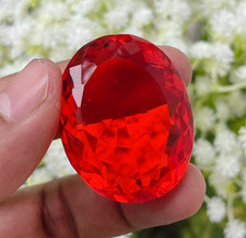 131.05 Ct Mexican Fire Opal Red Orange Oval Cut Gemstone Unheated Mexico Origin