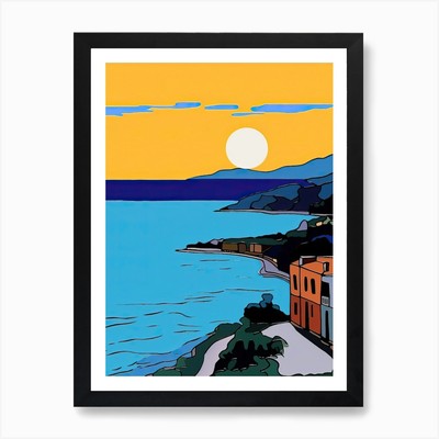 Minimal Design Style Of Nice, Franc gerahmtes Wandbild Poster Leinwanddruck Bild