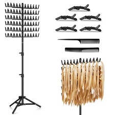 Black Braiding Hair Rack Adjustable 144 Pegs Extension Holder Tools Divider