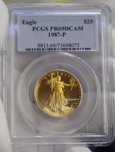 1987 P US 1/2 oz Proof Gold Eagle $25 PCGS PR69 DCAM