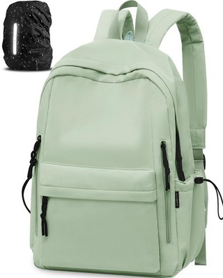 Rucksack Damen Schulrucksack für Teenager mit Regenschutzhaube, passt zu 15,6...