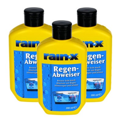 3x 200ml RainX Regenabweiser Rain-X für Glasscheiben und Windschutzscheiben