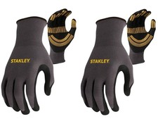 2x STANLEY SY510M Razor Tread Gripper Gloves - Size Medium/9