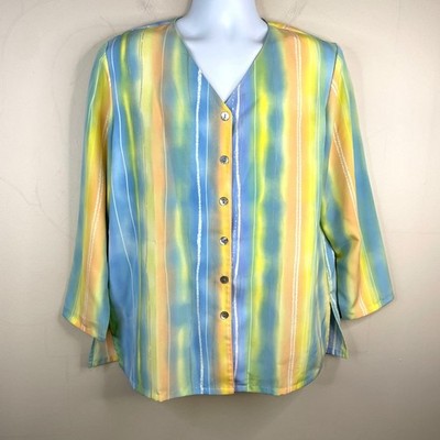 Vintage Vera Neumann Top XLarge Hippie 60s 70s Tunic Designer Beachy Art To Wear