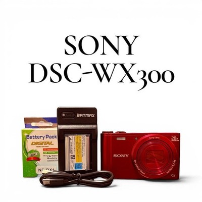 Sony Cyber-shot DSC-WX300 rot Kompaktkamera 20-fach Zoom WLAN Funktionen